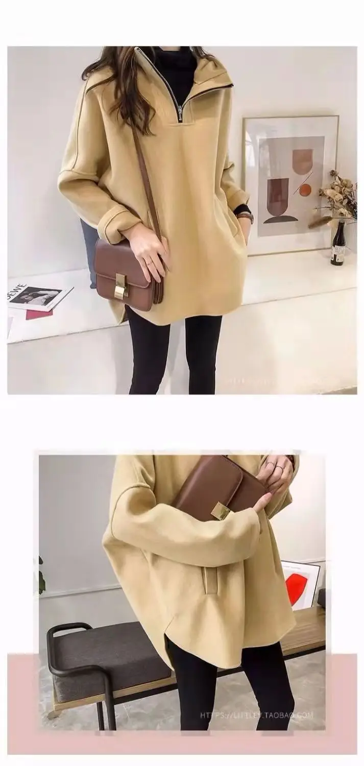 2023 Winter Hooded Velvet Sweater with Zipper Closure — feature 7