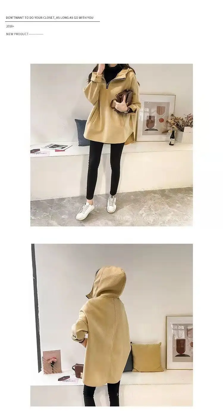 2023 Winter Hooded Velvet Sweater with Zipper Closure — feature 9