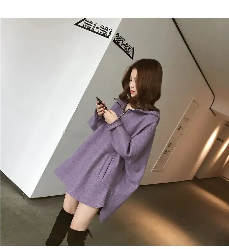 2023 Winter Hooded Velvet Sweater with Zipper Closure - Image 4