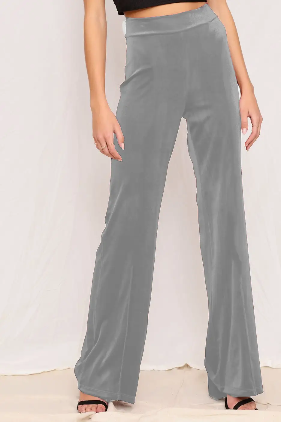 Women's Elasticated High Waist Pants Navy Blue 2022 - Image 4