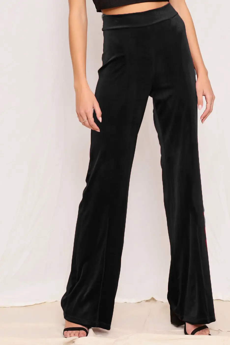 Women's Elasticated High Waist Pants Navy Blue 2022 - Image 2