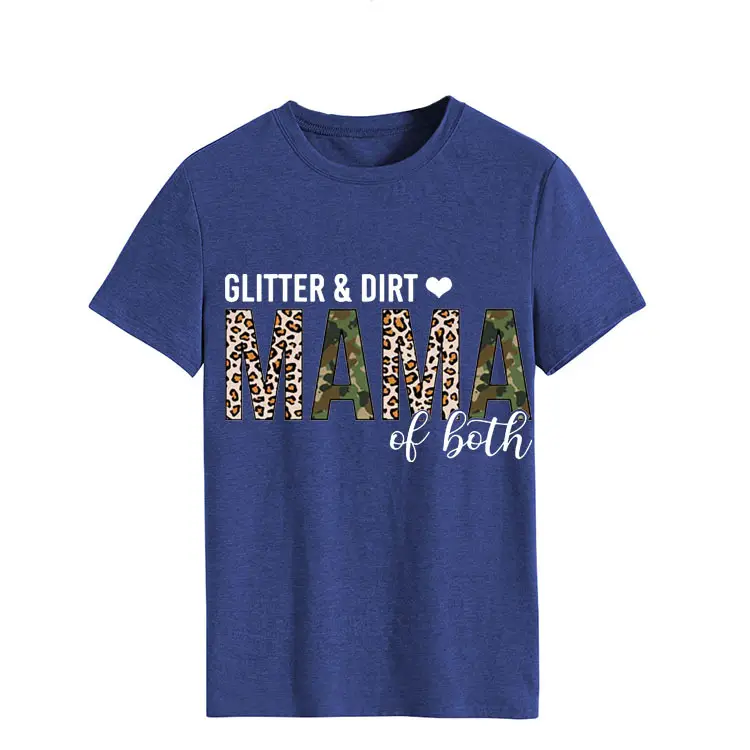 Women's GLITTER DIRT Letter T-Shirt White