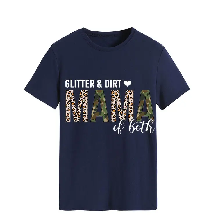 Women's GLITTER DIRT Letter T-Shirt White