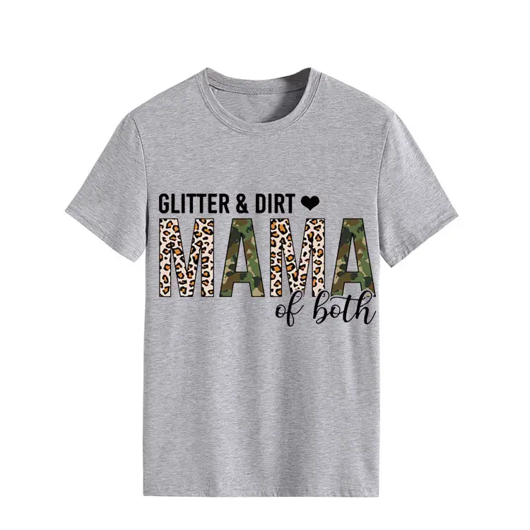 Women's GLITTER DIRT Letter T-Shirt White