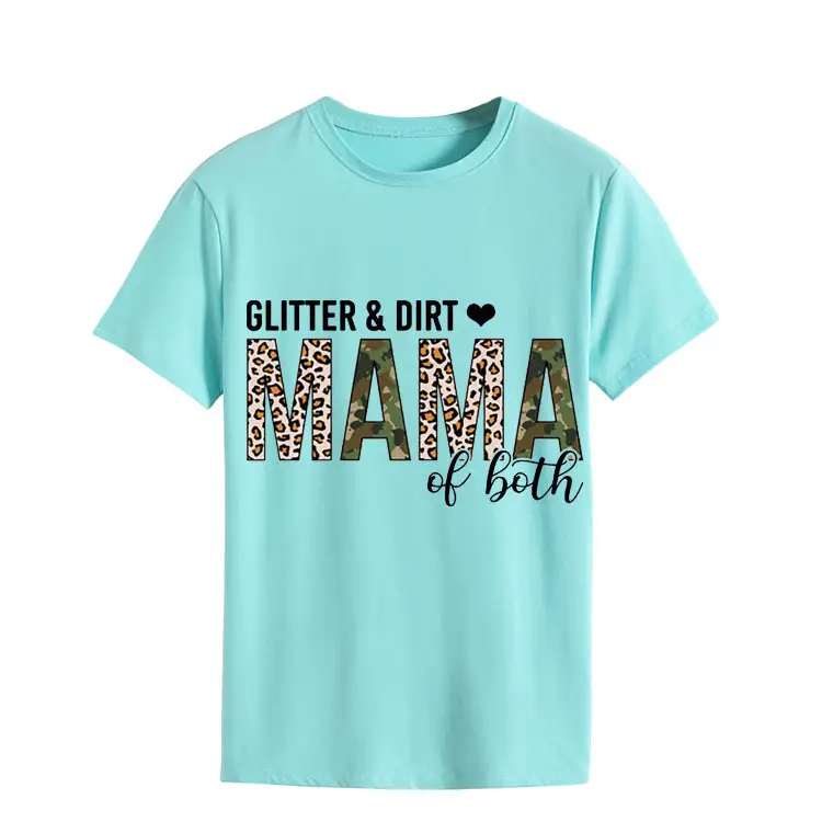 Women's GLITTER DIRT Letter T-Shirt White