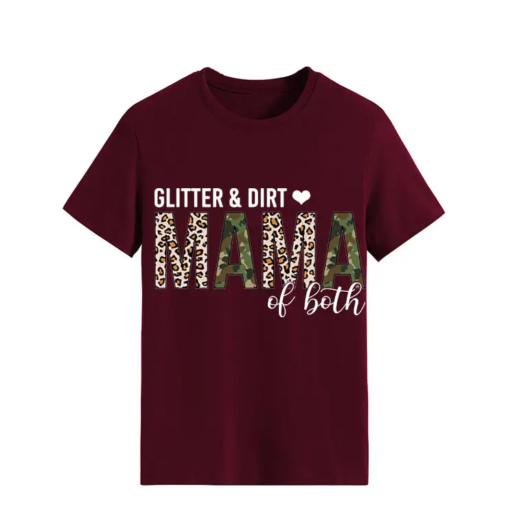 Women's GLITTER DIRT Letter T-Shirt White