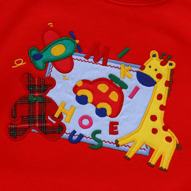 Kids Cartoon Plaid Fleece Sweatshirt Yellow Long Sleeve