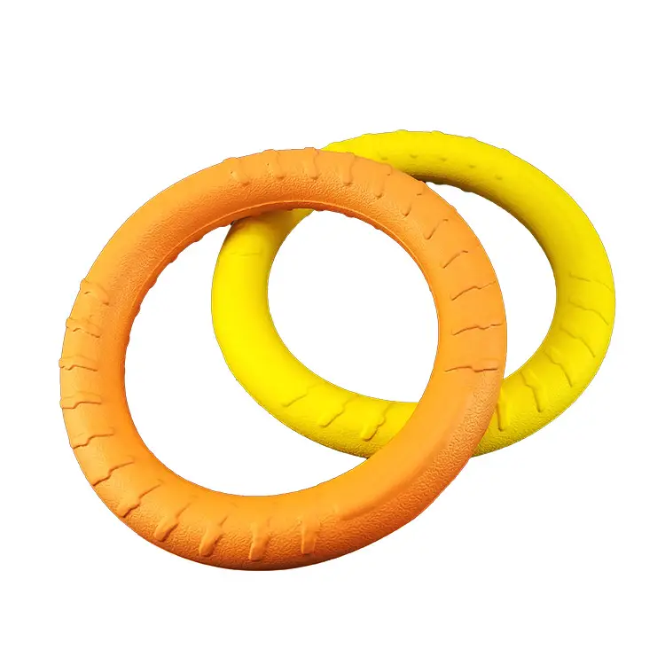 Dropshipping Dog Toy Ball Large Ring Small Dog Pet Supplies Eva Pull Ring Frisbee with Rope Pet Toy