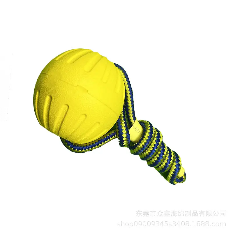 Dropshipping Dog Toy Ball Large Ring Small Dog Pet Supplies Eva Pull Ring Frisbee with Rope Pet Toy