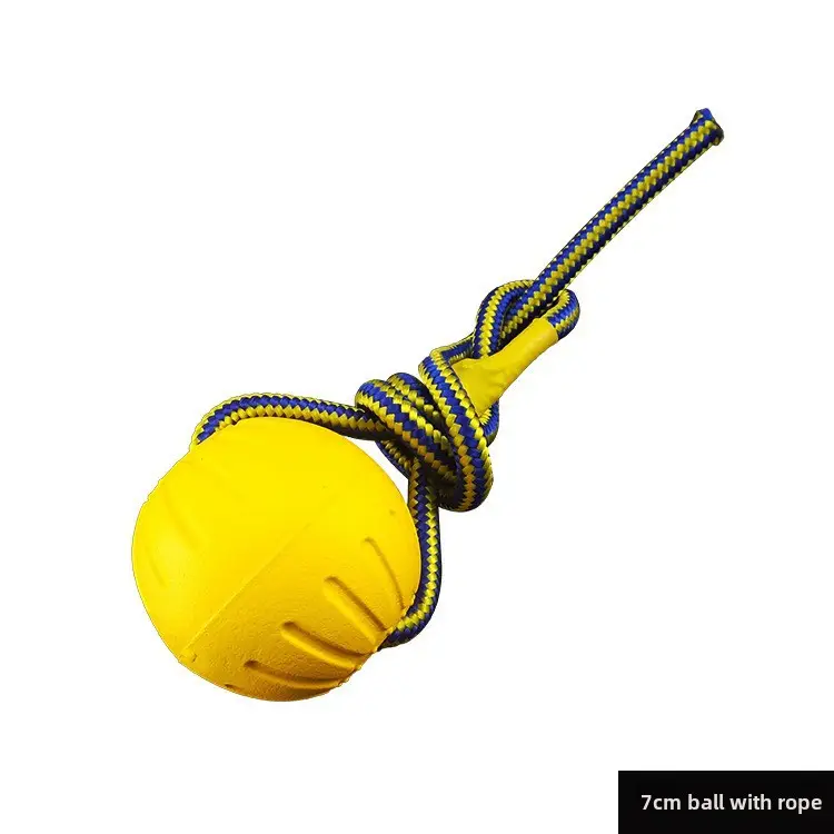 Dropshipping Dog Toy Ball Large Ring Small Dog Pet Supplies Eva Pull Ring Frisbee with Rope Pet Toy