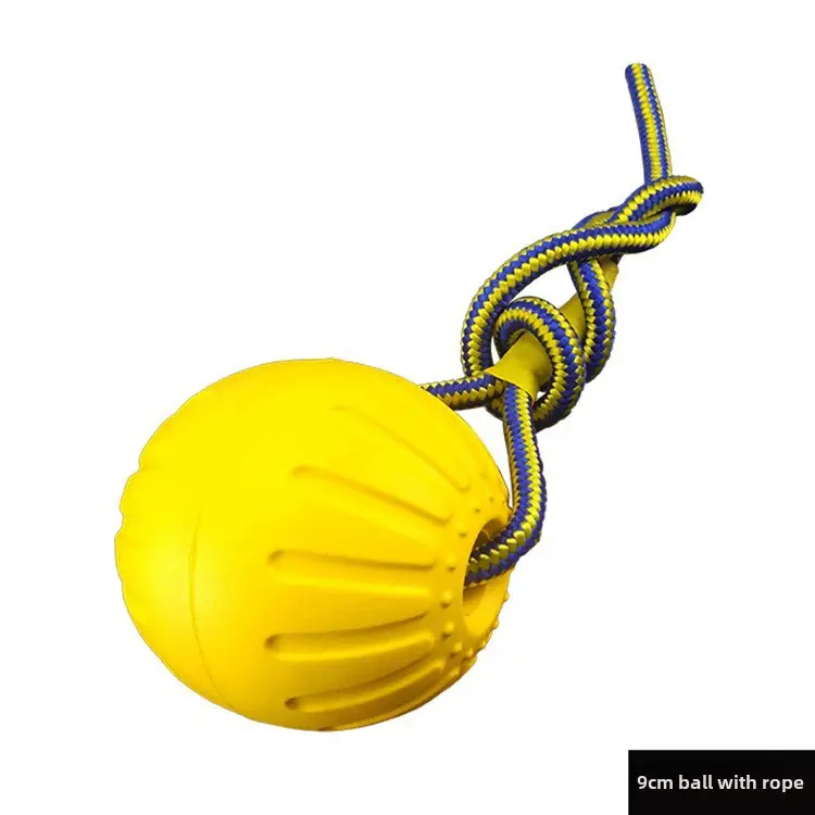 Dropshipping Dog Toy Ball Large Ring Small Dog Pet Supplies Eva Pull Ring Frisbee with Rope Pet Toy