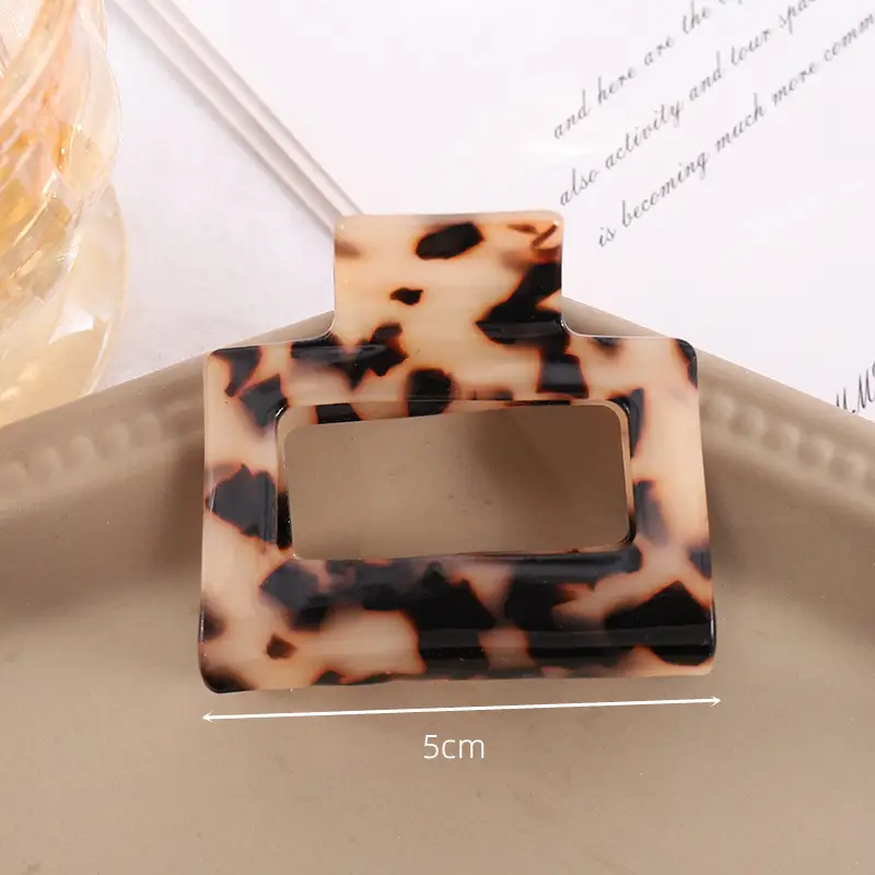 Square Acrylic Hair Grab Clip for Women 5cm