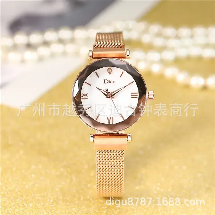 Women's White Ceramic Roman Rhinestone Watch - Image 3