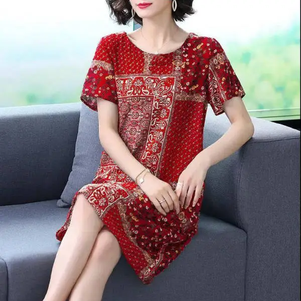 50yo Western Dress Slimming Elegant Women - Image 5