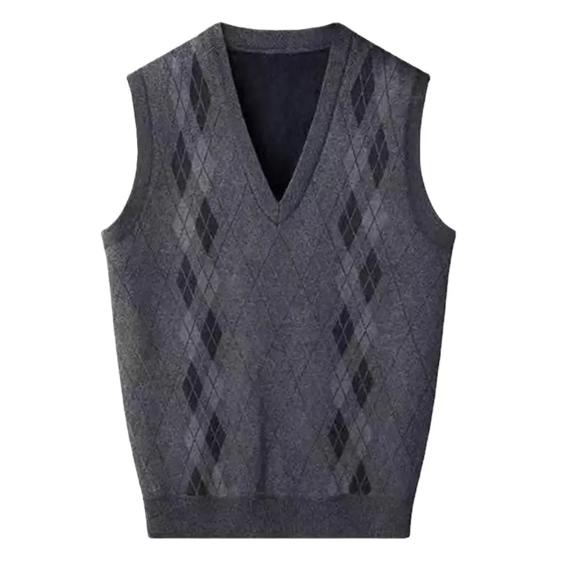 Winter V-Neck Knitted Vest for Men Women Warm Thickened - Image 8