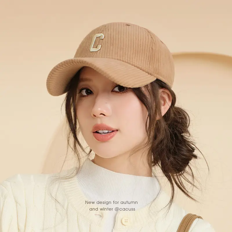 Navy Blue Baseball Cap with White C Embroidery