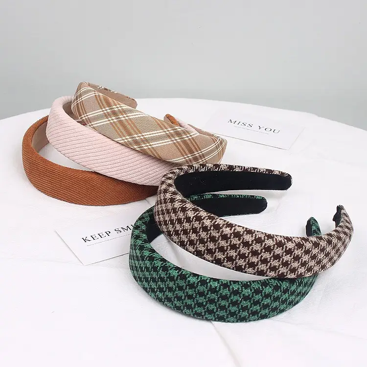 Elegant Cork Top Sponge Hair Band Milk Tea Color