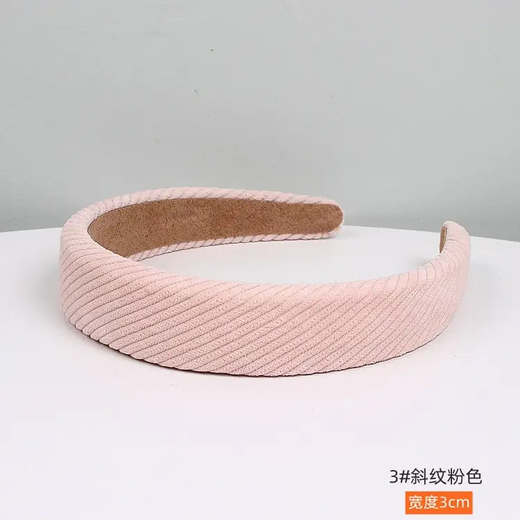 Elegant Cork Top Sponge Hair Band Milk Tea Color