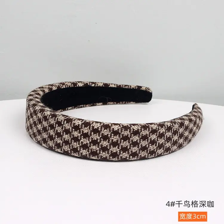 Elegant Cork Top Sponge Hair Band Milk Tea Color