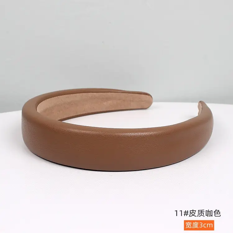 Elegant Cork Top Sponge Hair Band Milk Tea Color