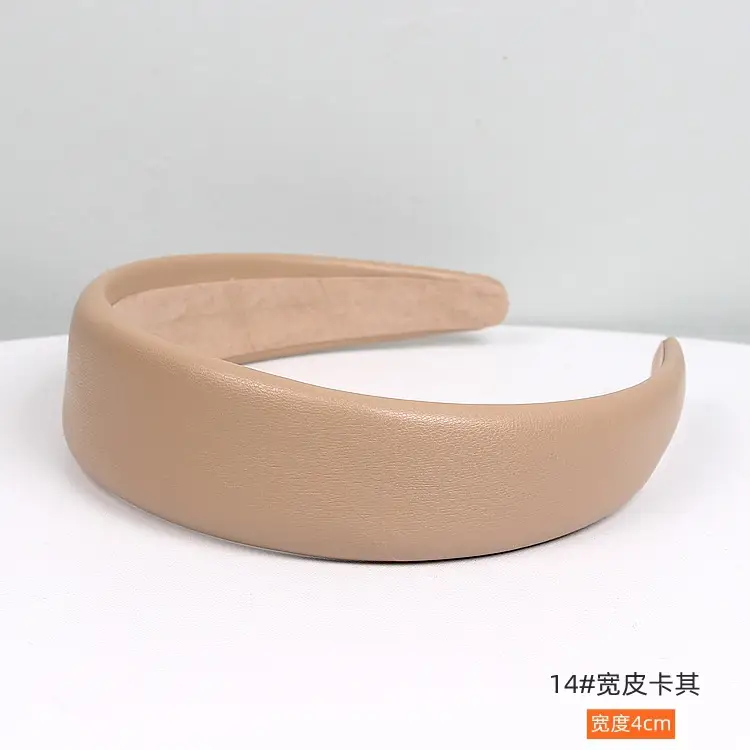Elegant Cork Top Sponge Hair Band Milk Tea Color