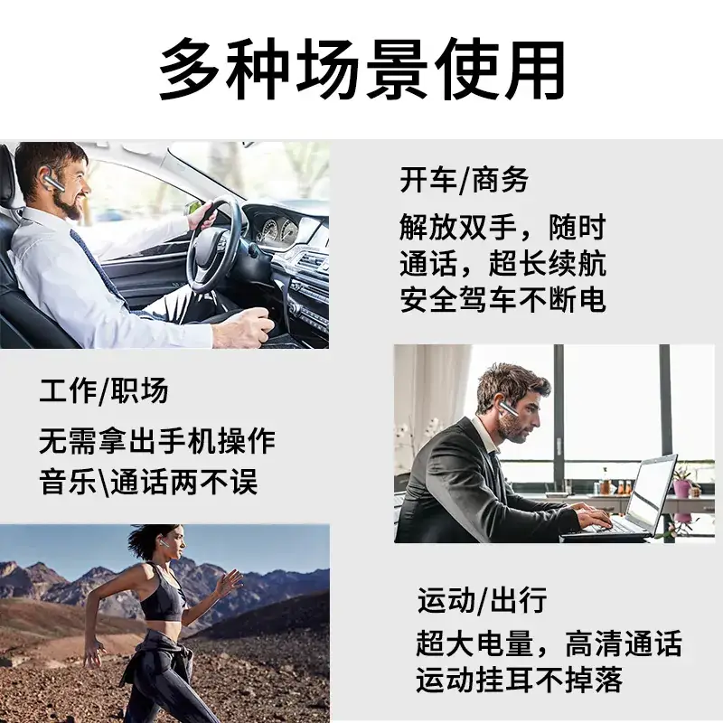 Wireless Bluetooth Headset Over Ear Waterproof Noise Reduction - Image 10