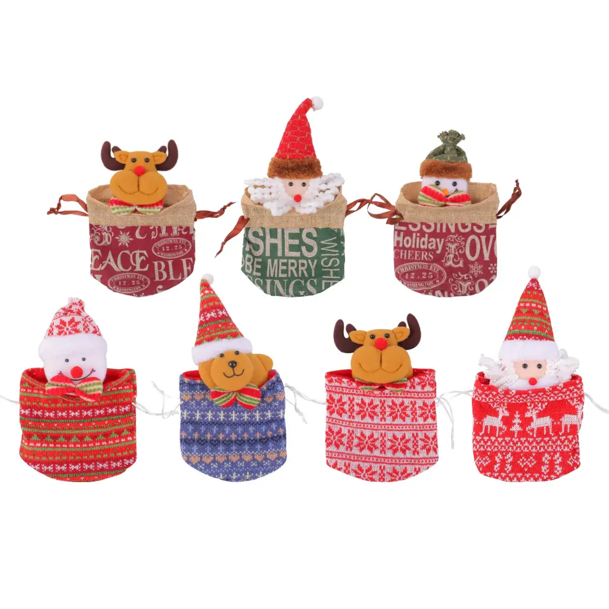 New Knitted Wool Christmas Eve Apple Bag 25cm