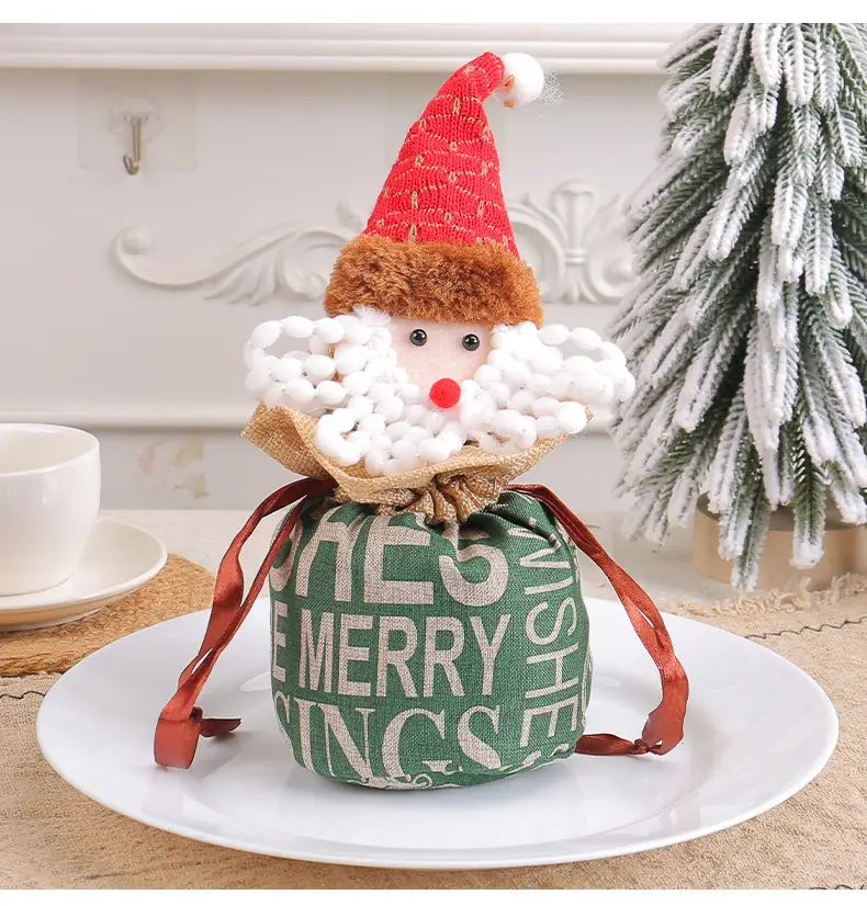 New Knitted Wool Christmas Eve Apple Bag 25cm — feature 8