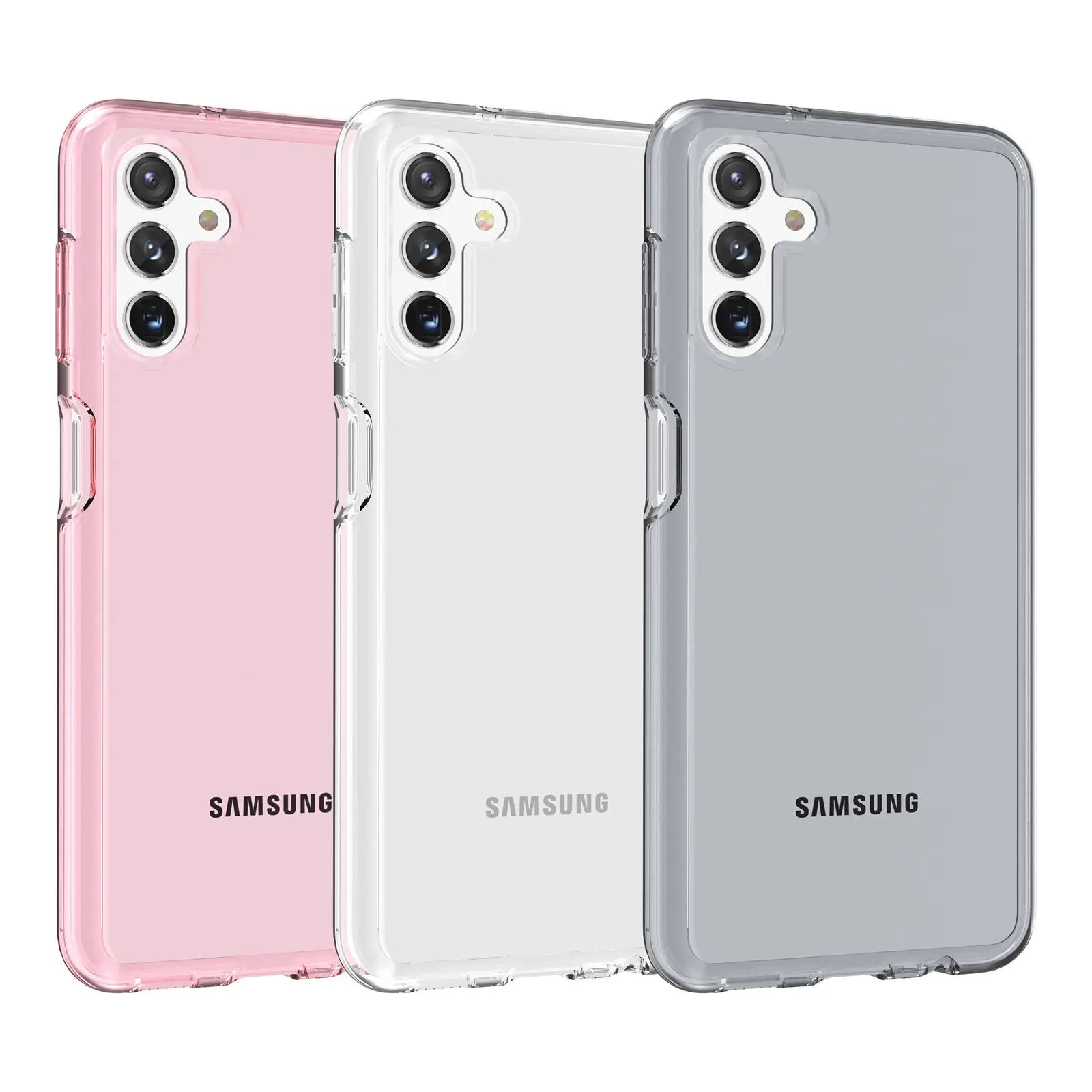 Samsung Terminator A13 Transparent Phone Case Pink Drop Resistant