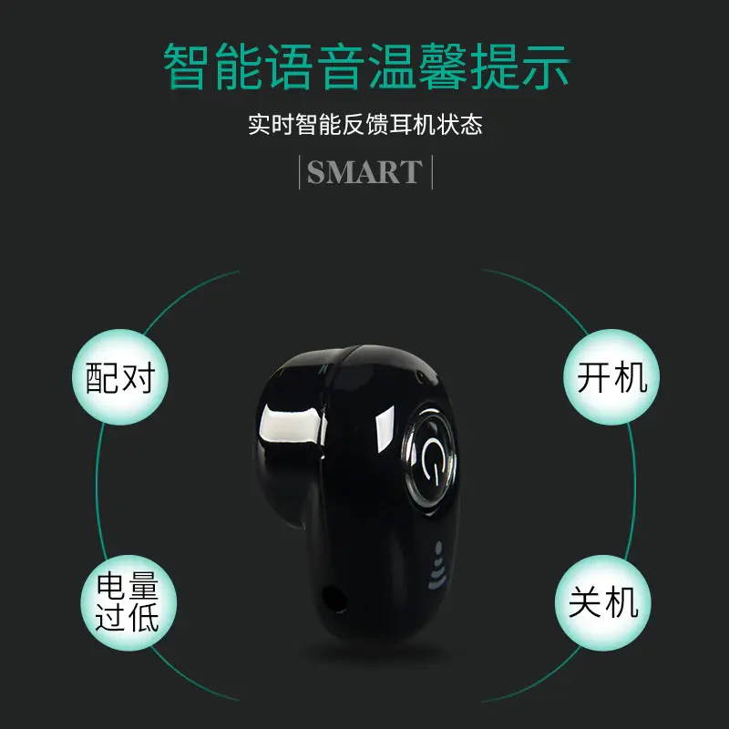 Bluetooth Headset Touch Control Single Ear Volume 5.2 - Image 9