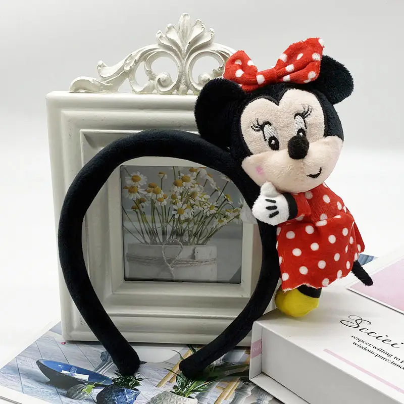 Plush Face Headband for Women with Red Bow - Image 6