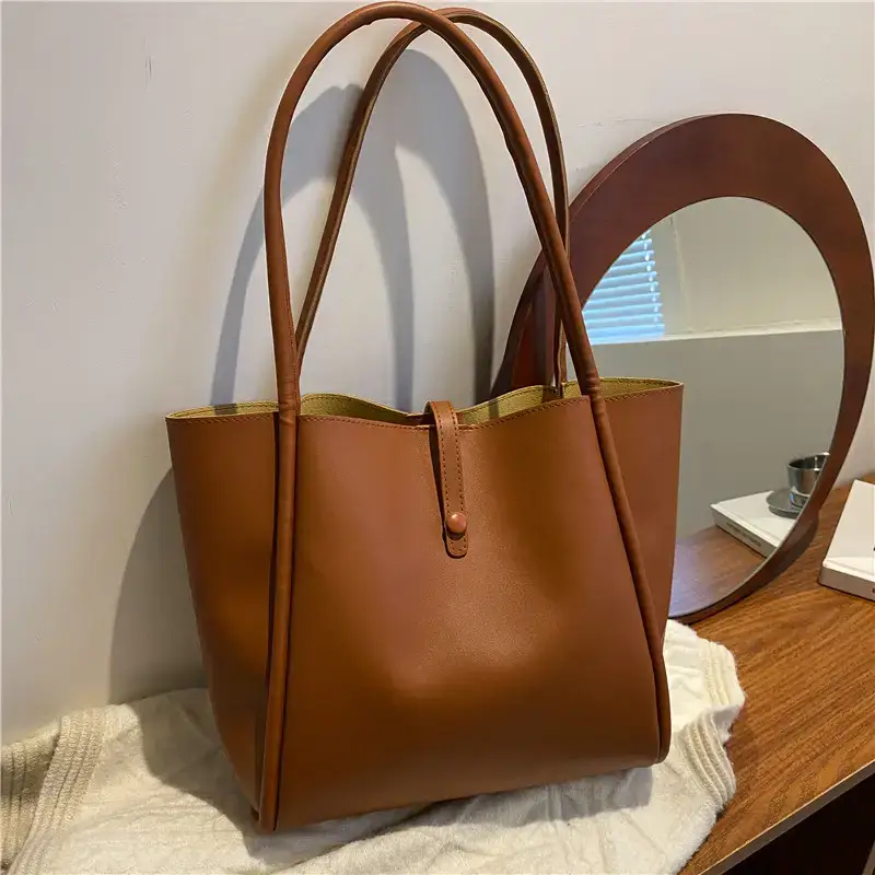 Women's Textured Leather Shoulder Bag Large Capacity 2021 - Image 3