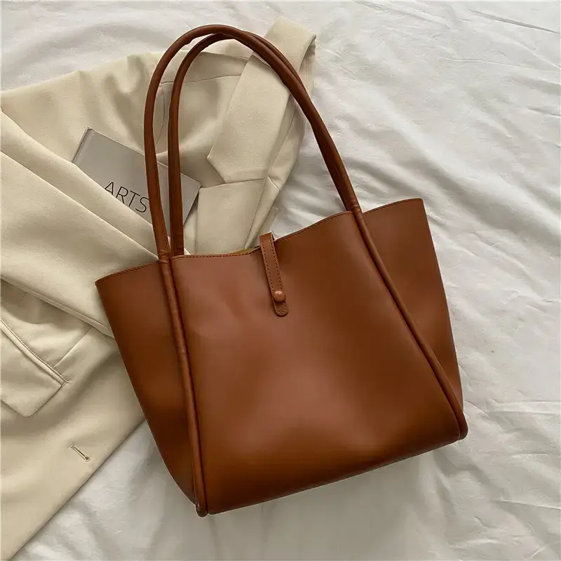 Women's Textured Leather Shoulder Bag Large Capacity 2021 - Image 2