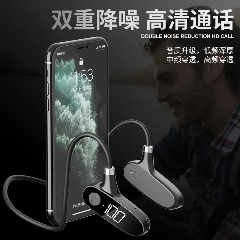Wireless Bluetooth Headset with Noise Cancellation & Digital Display - Image 6