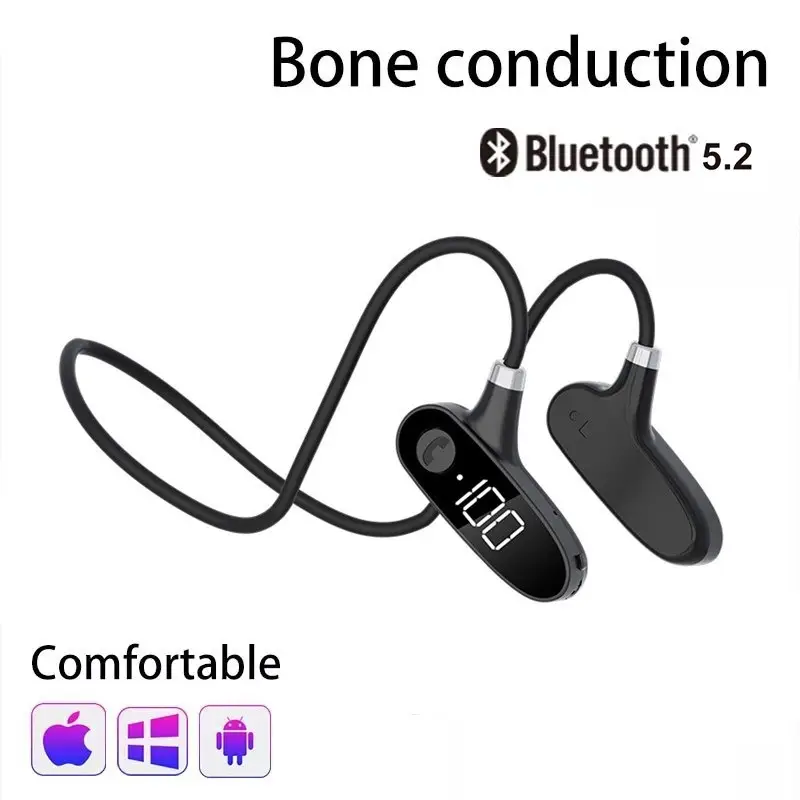 Wireless Bluetooth Headset with Noise Cancellation & Digital Display - Image 8