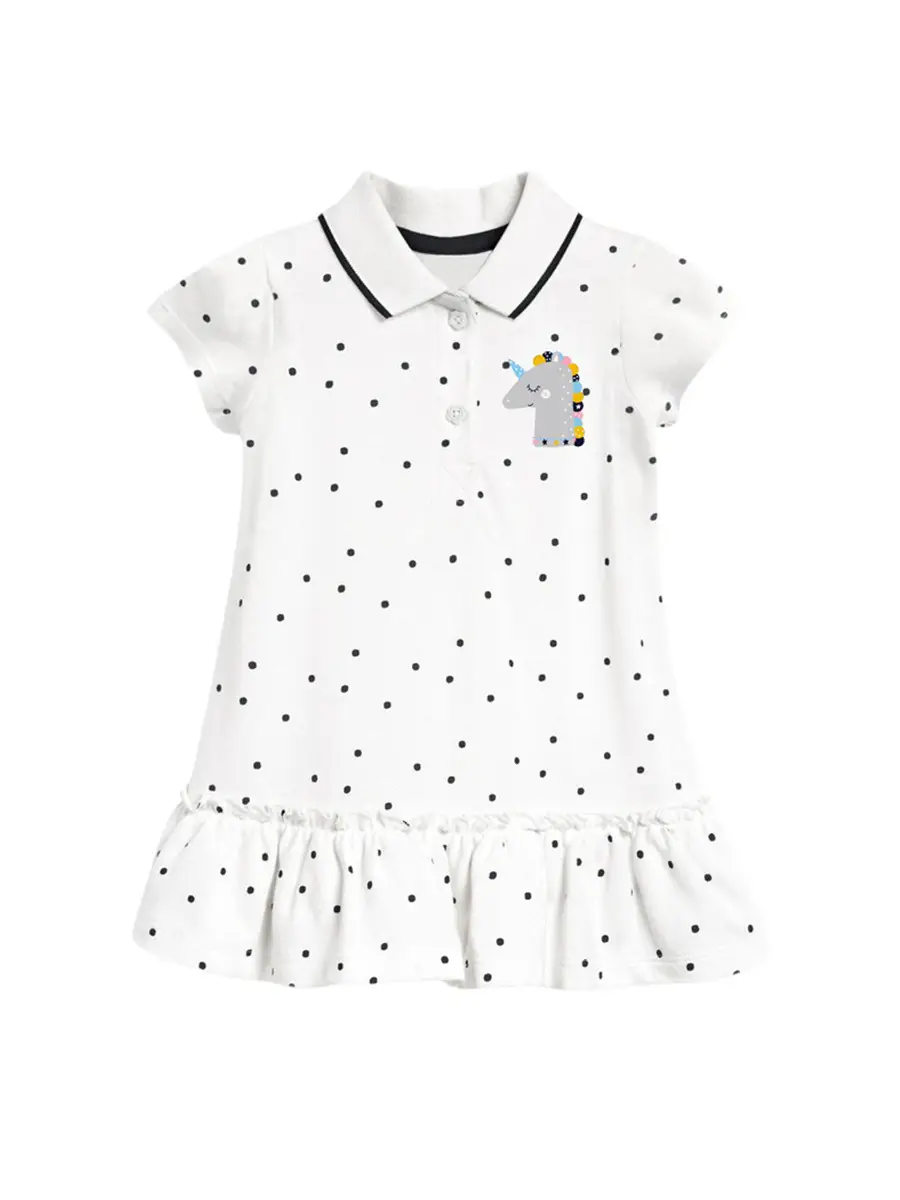Little Unicorn Knitted Polo Skirt for Girls - Image 6