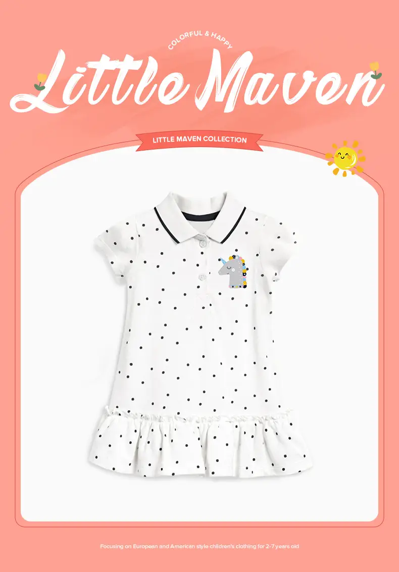 Little Unicorn Knitted Polo Skirt for Girls — feature 1