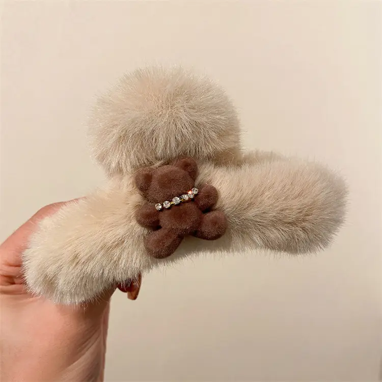 Plush Clip Headwear for Girls with Tassel and Eye Button - Image 16