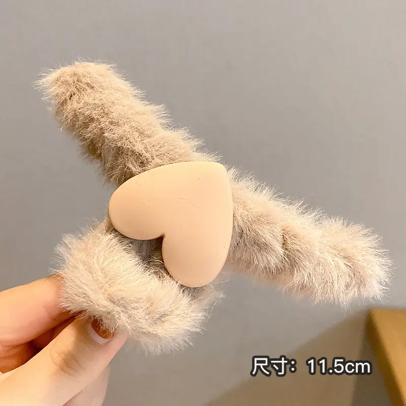 Plush Clip Headwear for Girls with Tassel and Eye Button - Image 33