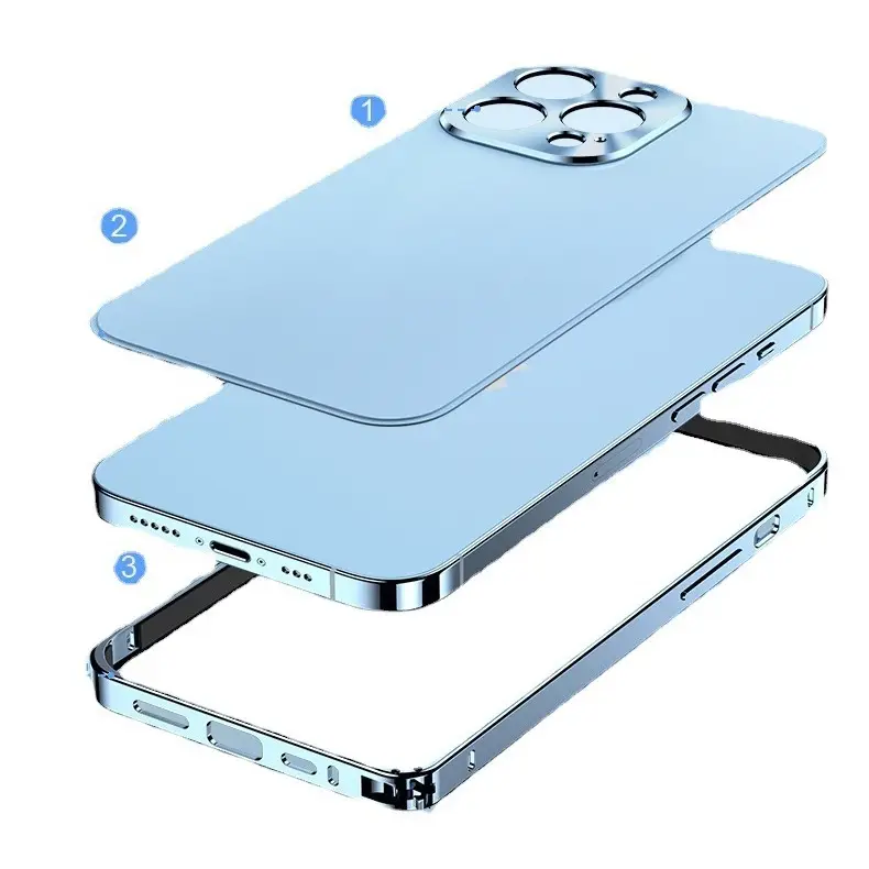 Anti-Fall Metal iPhone Case Clear Purple - Image 11