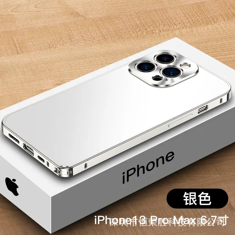 Anti-Fall Metal iPhone Case Clear Purple - Image 2