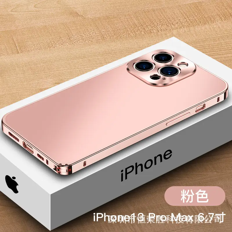 Anti-Fall Metal iPhone Case Clear Purple - Image 5
