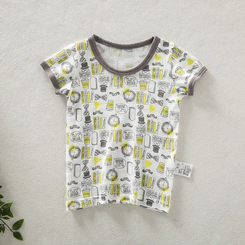 Children Striped Cotton T-Shirts Set of 3 Summer Boys - Image 4