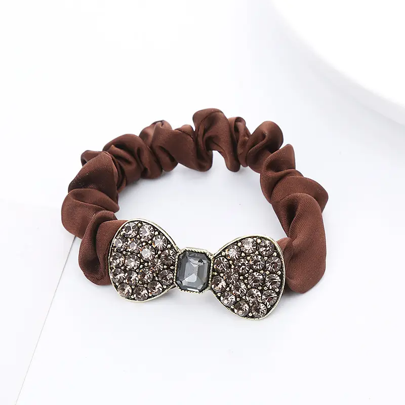 2021 Fat Sausage Hair Bands for Girls Brown Black Silver - Image 2