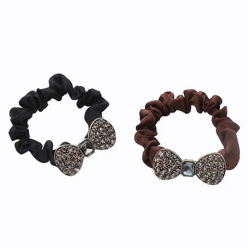 2021 Fat Sausage Hair Bands for Girls Brown Black Silver - Image 5