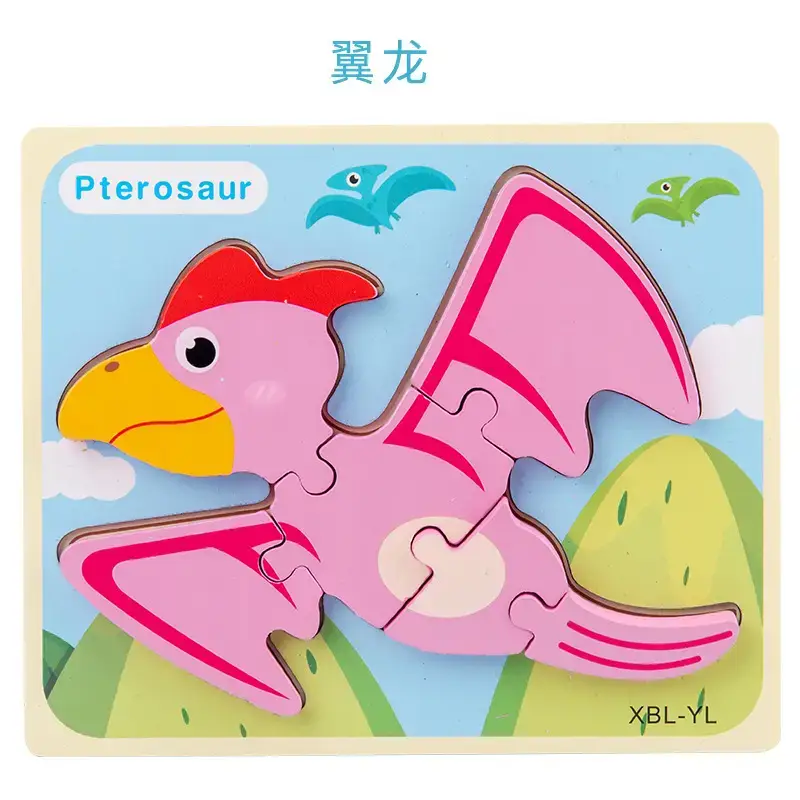 Green 3D Dinosaur Puzzle for Kids, Early Learning, Matching Pieces, Dinosaur Puzzle, 3D Design, Toy, 1 Pc