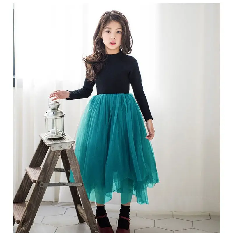 Girls' Fleece Lined Tulle Skirt Set Black Grey Medium to XL - Image 6