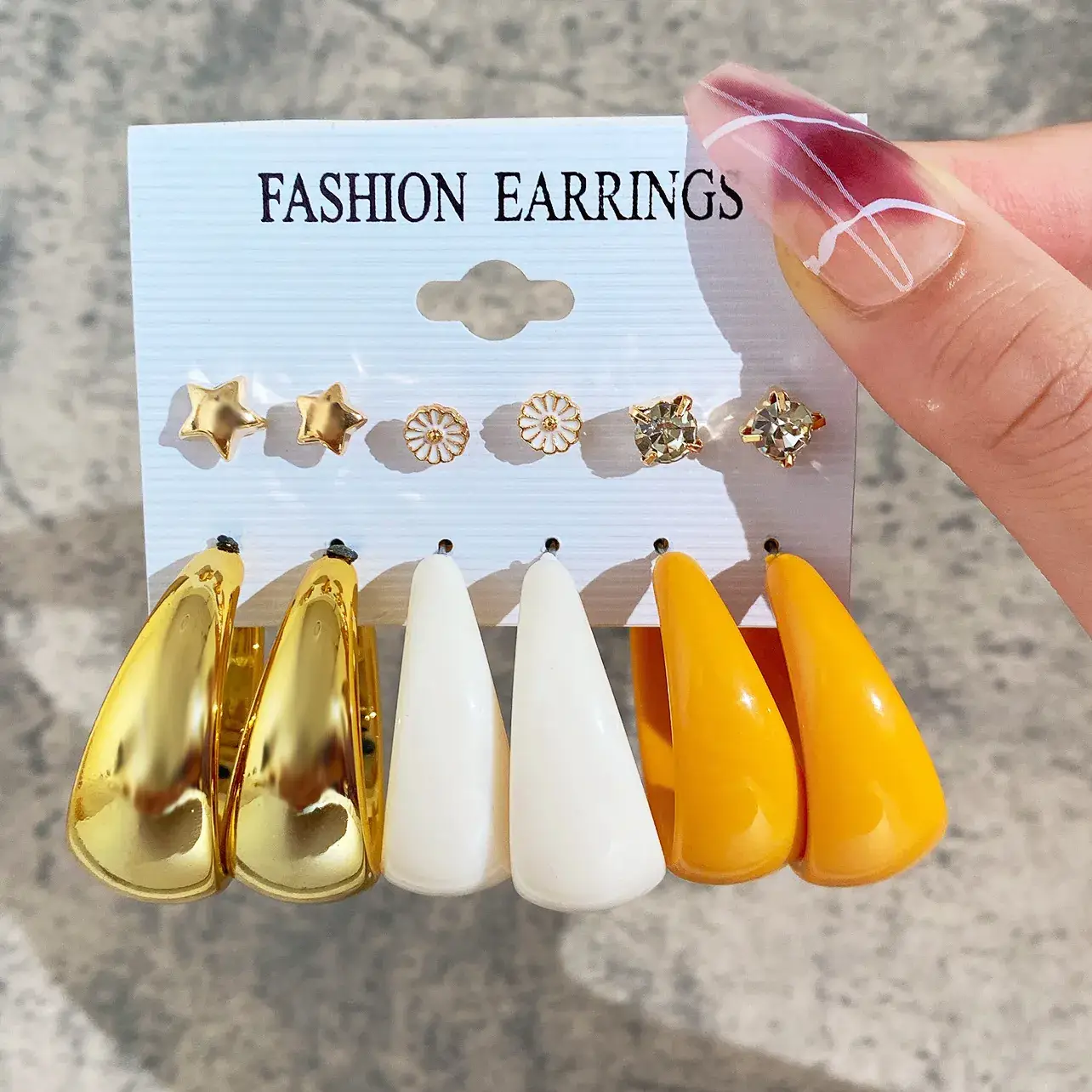 Independent Station Earring Set 5 Pairs Acrylic Pearl Earrings for Women - Image 8