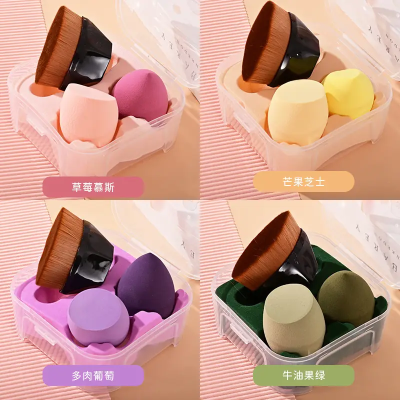 No-Eating Makeup Egg Powder Puff Set Dual Use - Image 4