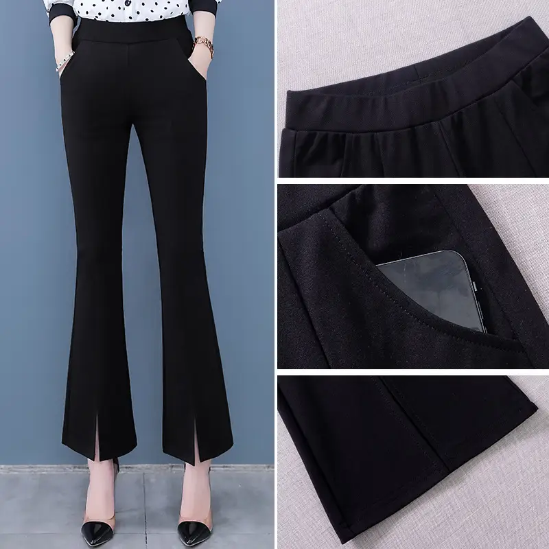 2026 Plus Size Flared Cropped Pants for Women - Image 4
